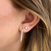 Diamond Paperclip Hoops