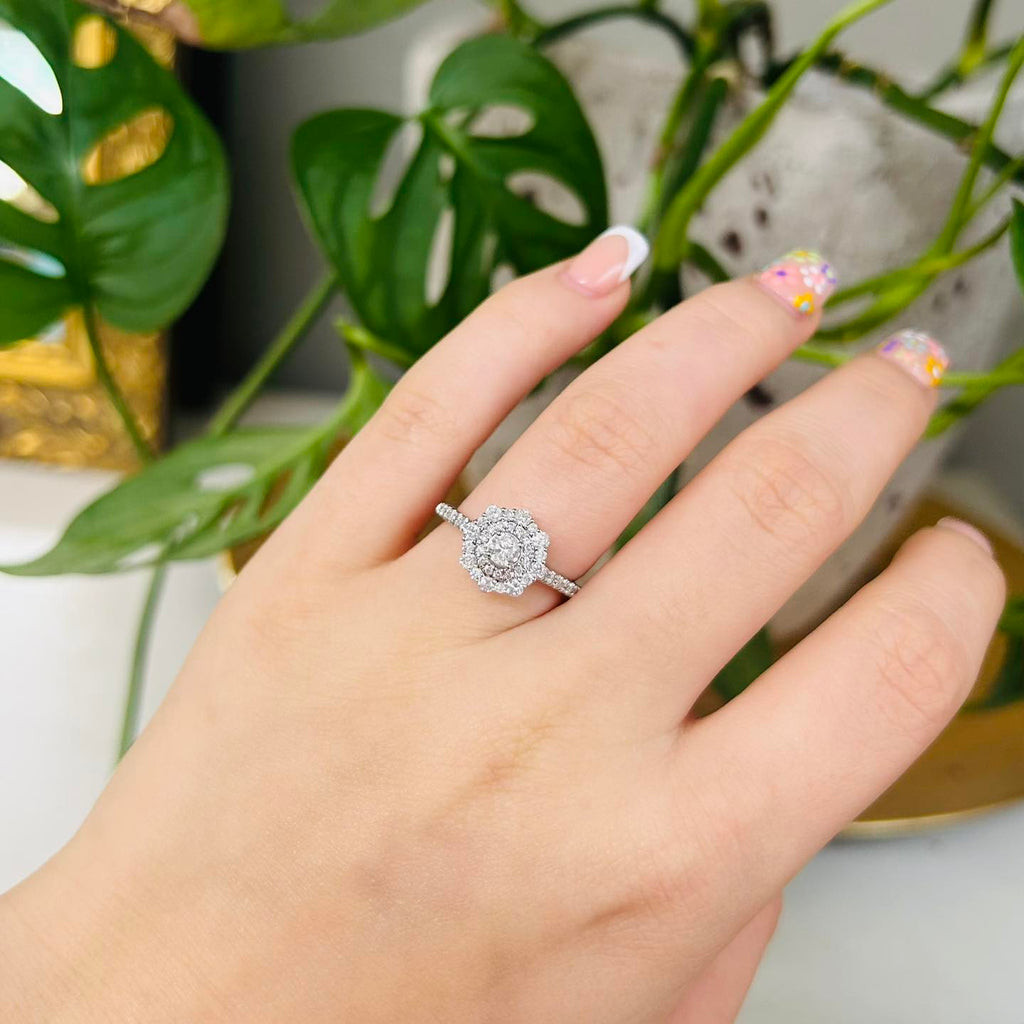 Fancy Halo Engagement Ring