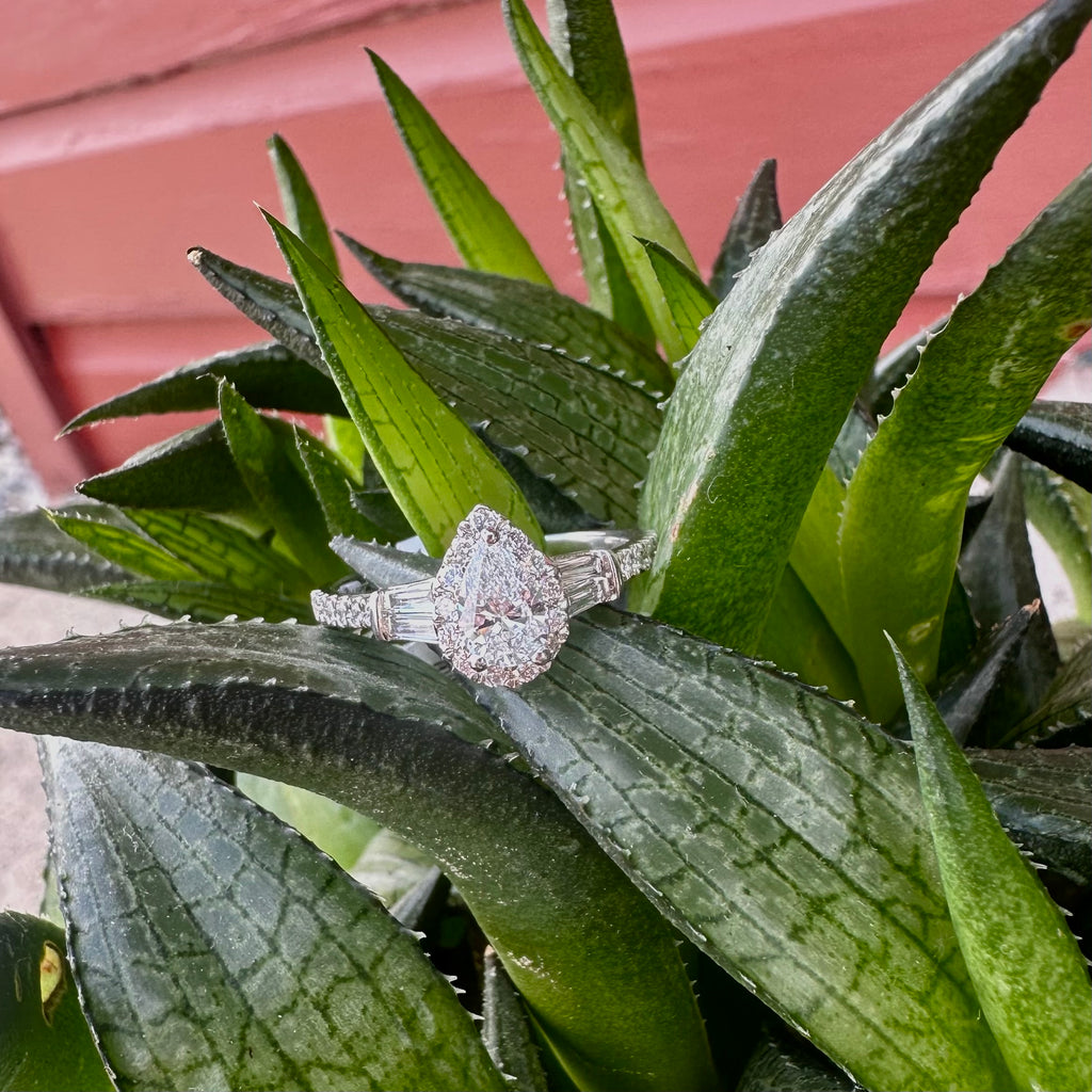 Pear Lab-Grown Engagement Ring