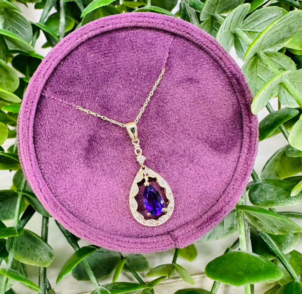 Amethyst Drop Pendant