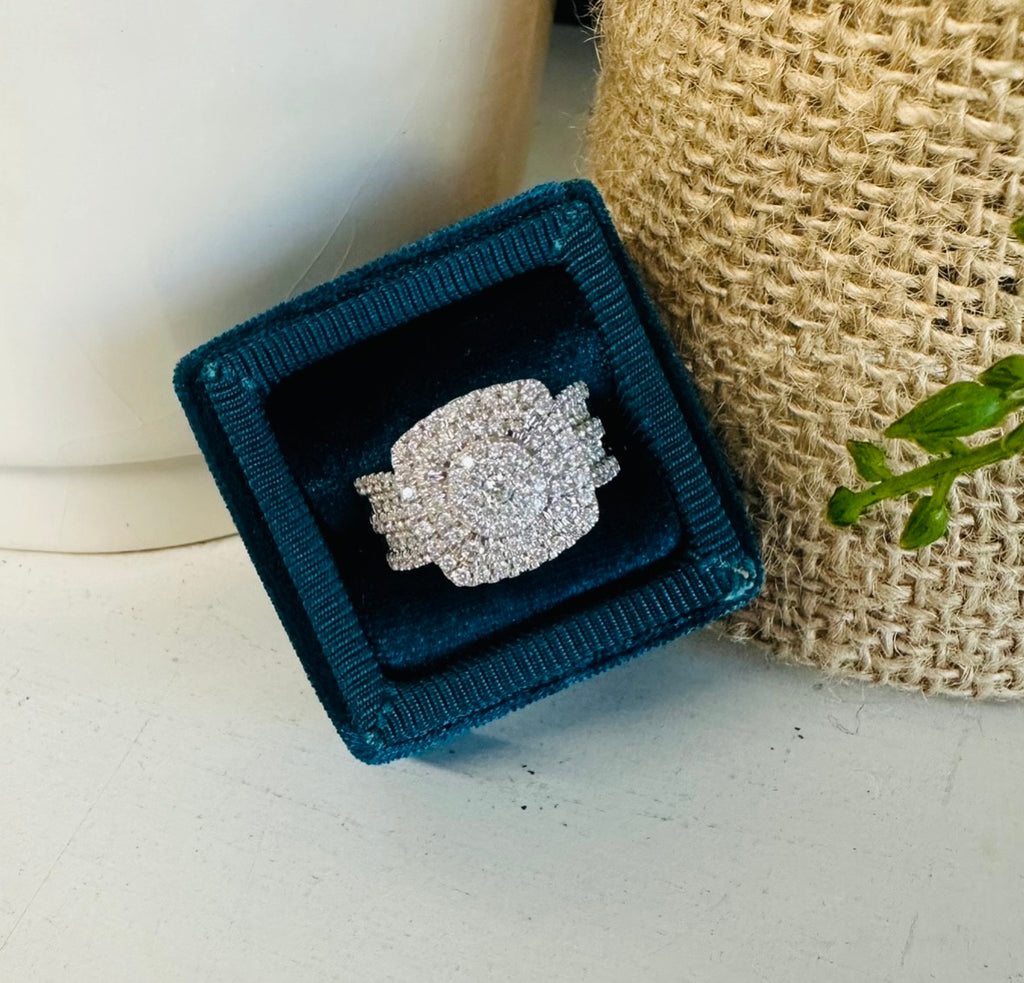 Cushion Halo Engagement Ring