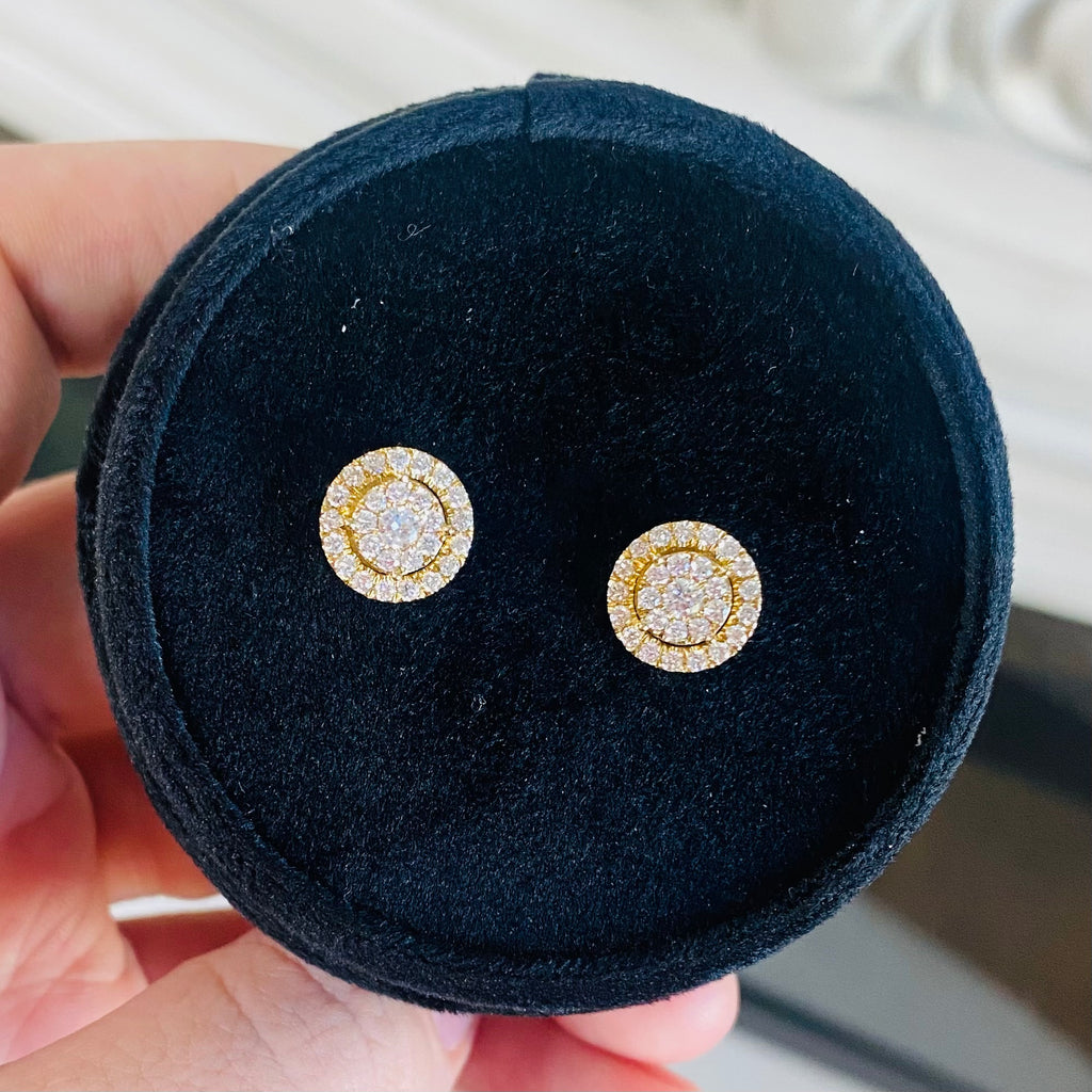 Round Cluster Earrings