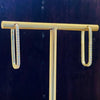 Diamond Paperclip Hoops